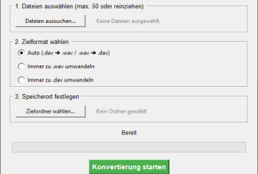 DAVDeEncoder: Der einfache DAV/WAV Konverter (mit Batch-Verarbeitung & Drag-and-Drop)