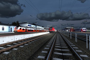 Abendlicher Schnellzug