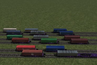 Repaint der Wagen von Waggonz in lila