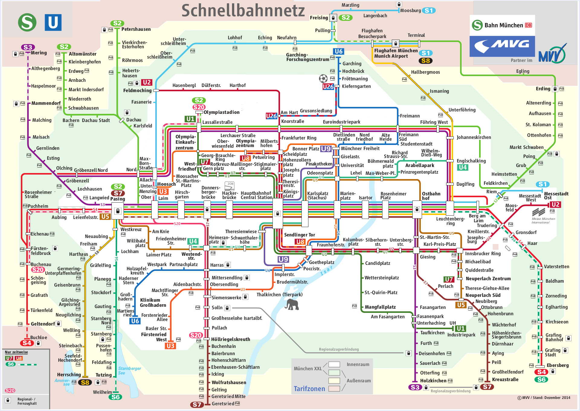 Liniennetz der S-Bahn München [2. Stammstrecke, Nord- & Südring + viel