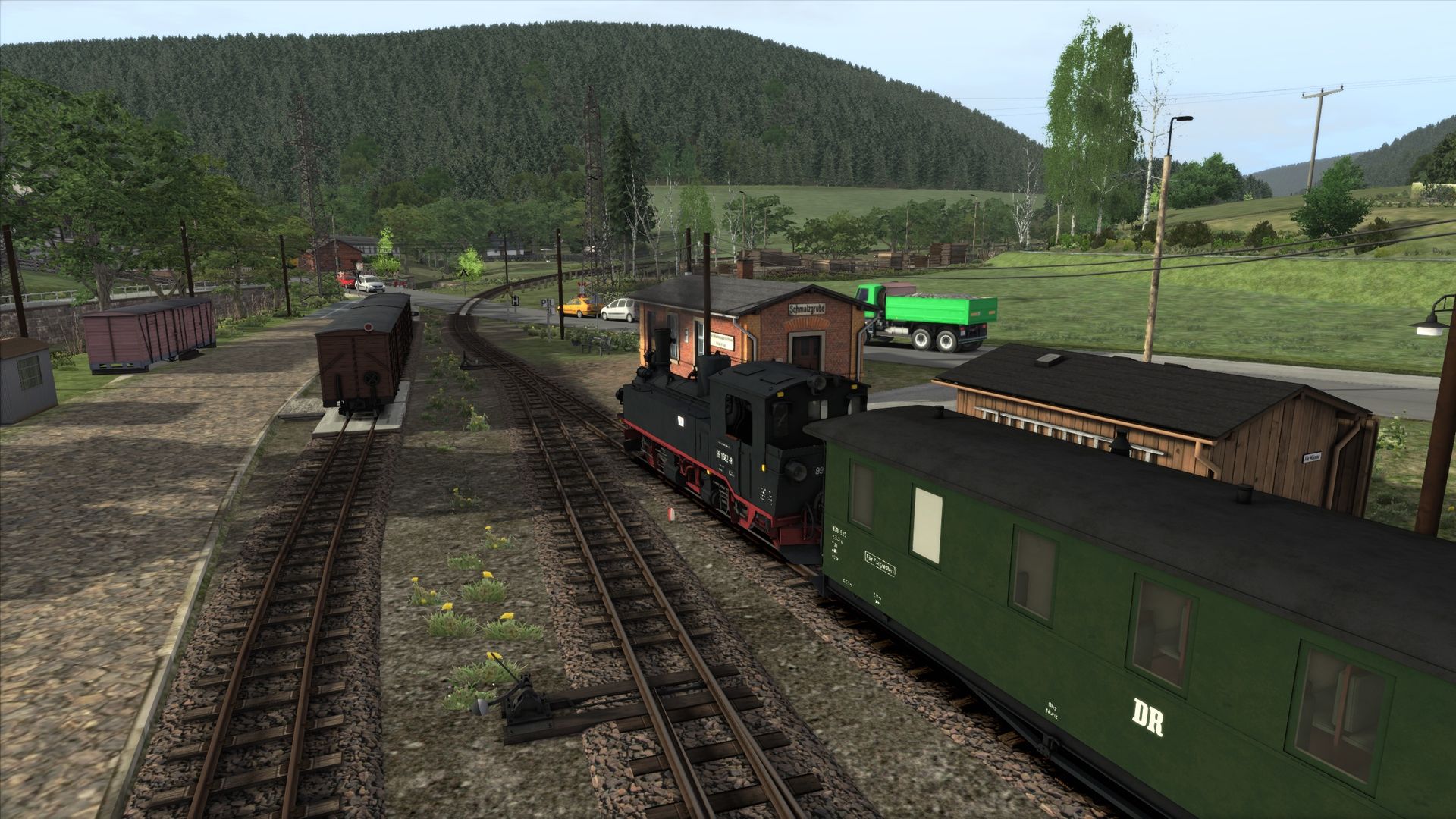 Pressnitztalbahn - steh in Schmalzgrube und keiner will ein- aussteigen ...